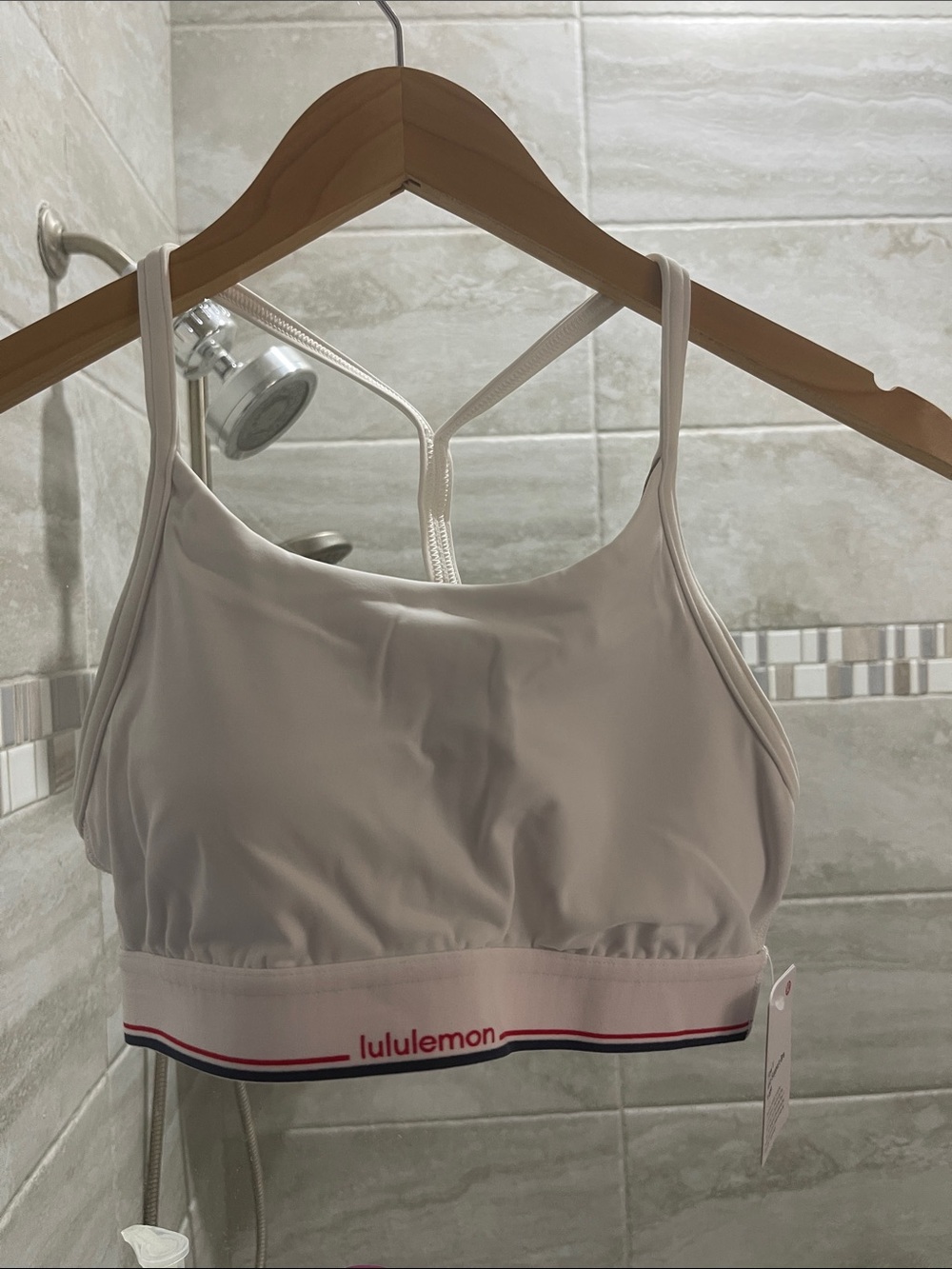 lululemon athletica Light Pink Strappy Sports Bra with Logo Band